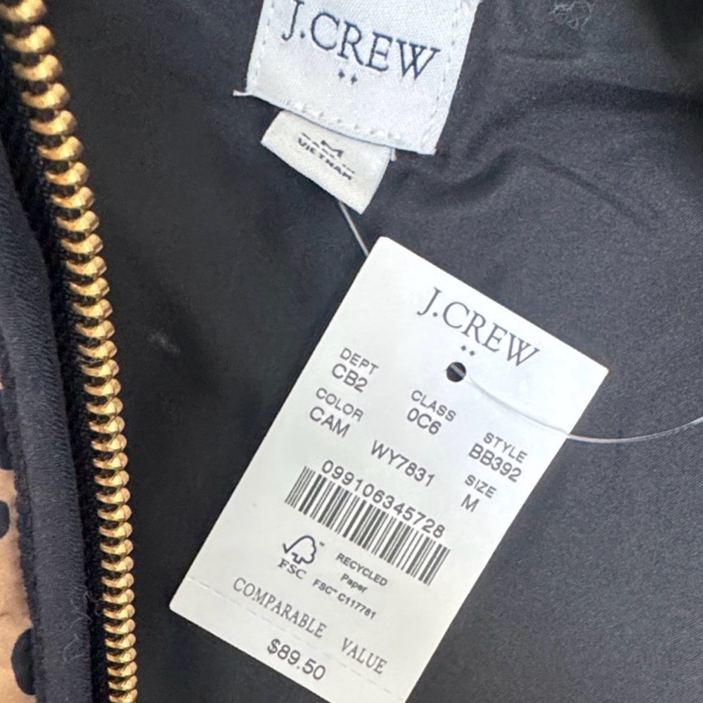 J. Crew Animal Print quilted vest - Picture 5 of 7